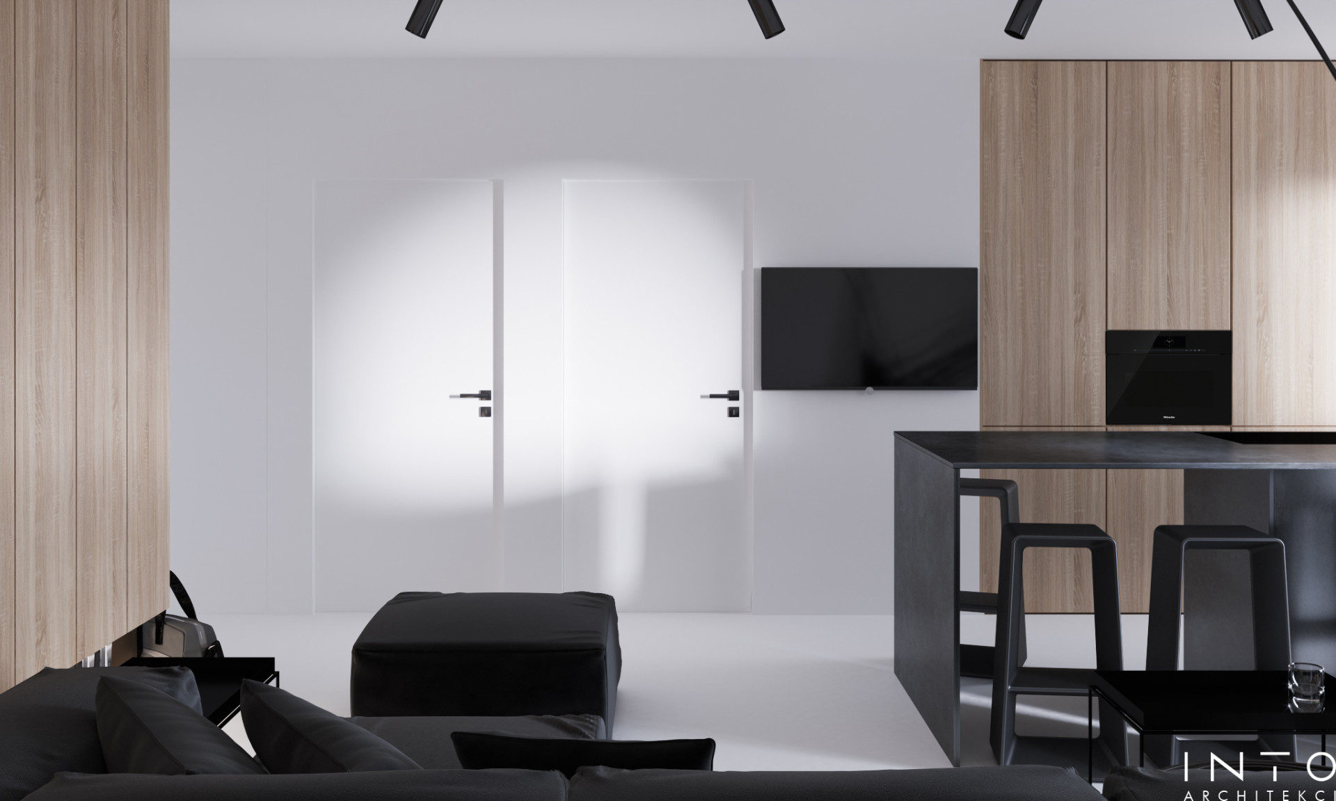 Minimalistyczne mieszkanie 55 m² Warszawa